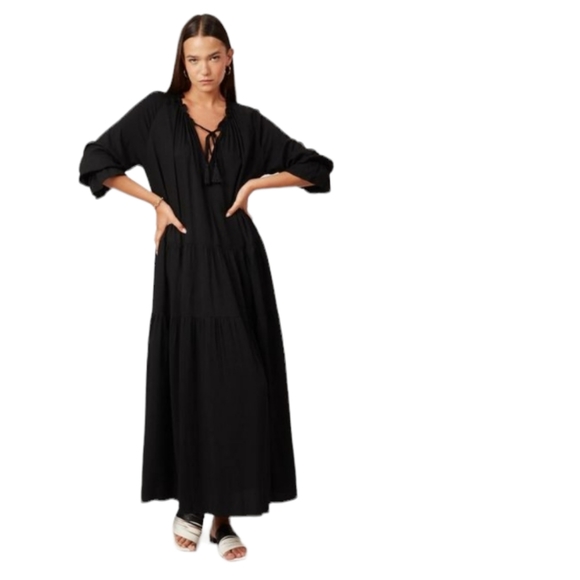 Silk & Salt Dresses Sea Salt Spirited Away Tiered Ruffle Tassel